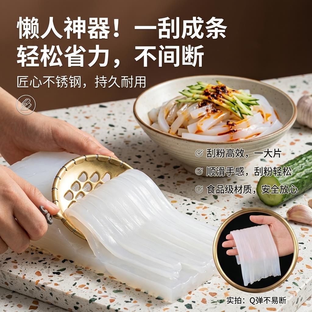 凉粉专用刮刀凉粉刮丝器厨房刮丝器刮子家用凉粉商用切割神器工具