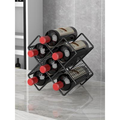 红酒架子家用摆件轻奢高档葡萄酒存放架斜放展示架子酒瓶托置物架