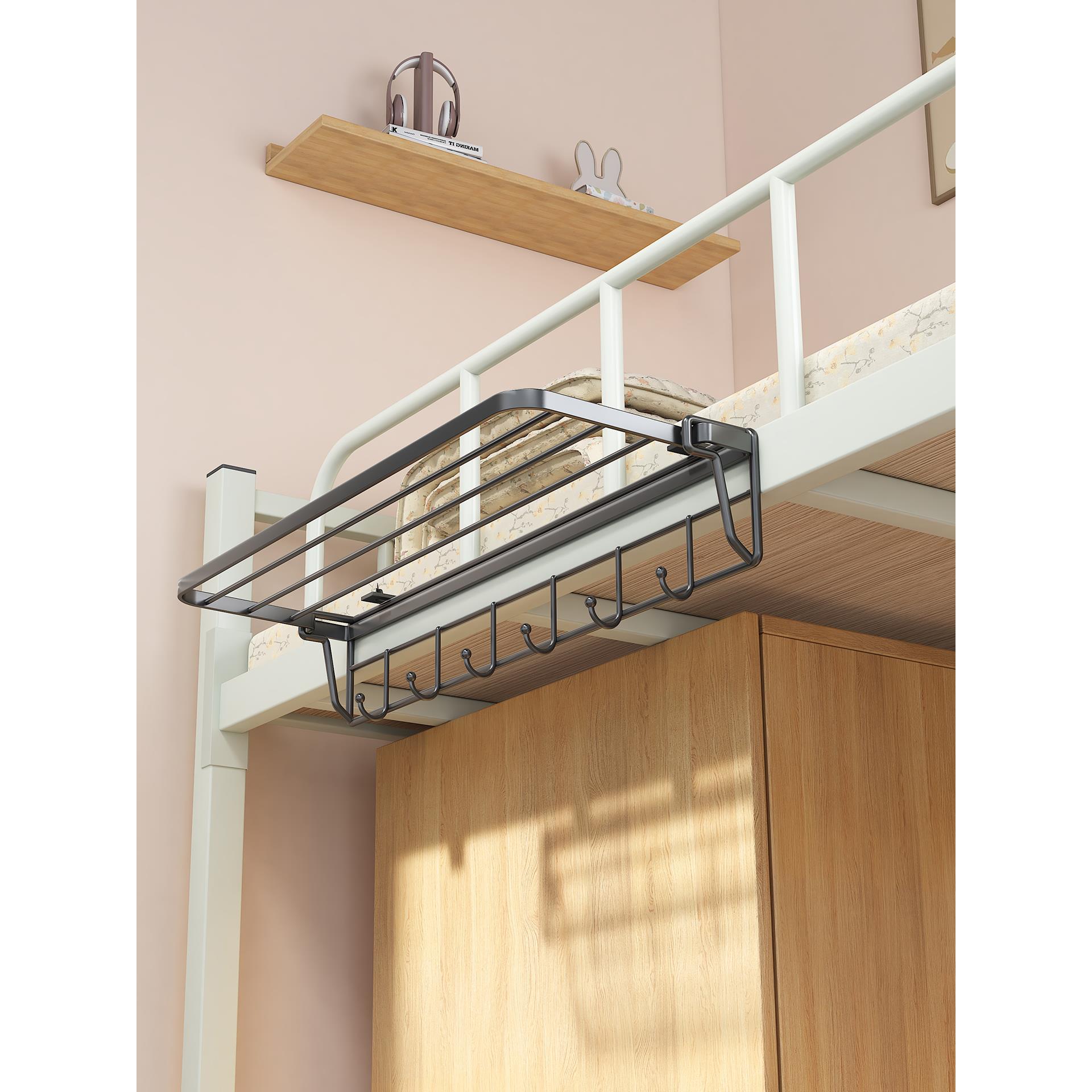 宿舍上铺挂衣架床边挂衣物置物架宿舍学生床上收纳神器挂衣服