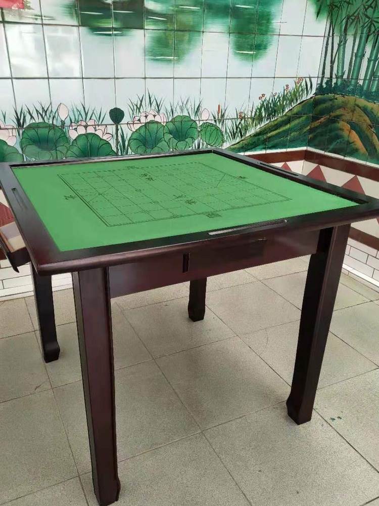 新款 包邮家用实木麻将桌棋牌桌手搓麻将手动两用宿舍棋牌桌餐桌