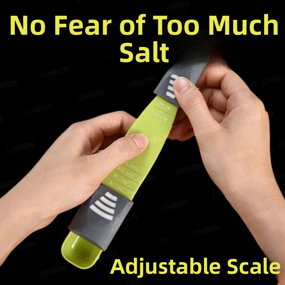 厨房家用可调测量勺与规模克数控盐勺奶粉勺测量秤勺子烘焙工具