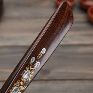 拔子长柄家用穿鞋 鞋 神器鞋 拨子鞋 抽长把器73261实子木 扒鞋 红木鞋