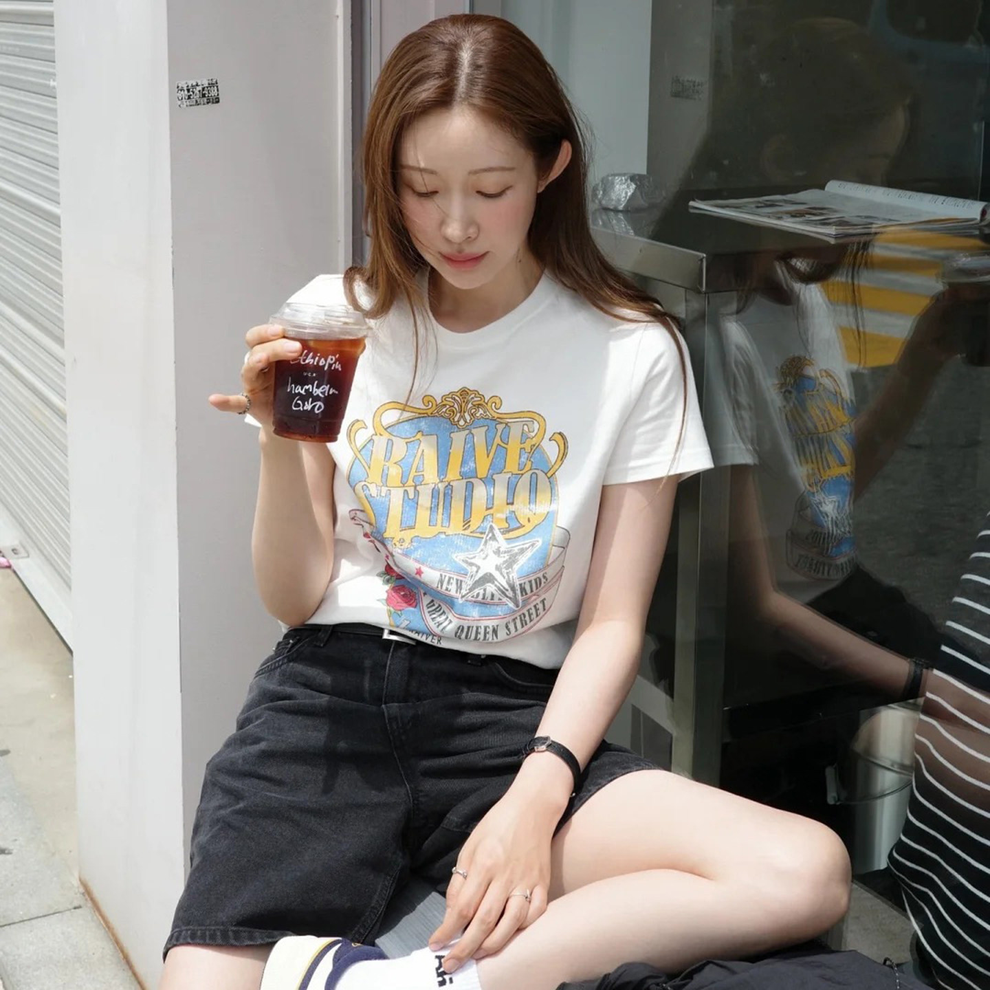 韩代东大门车静媛同款短袖T恤女图片