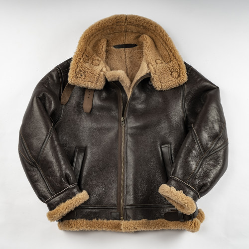 B3轰炸机皮毛一体飞行夹克