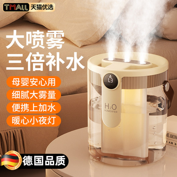 2025新款空气加湿器家用静音卧室小型孕妇婴儿客厅办公室桌面大喷雾大雾量除甲醛空调迷你鼻炎便携宿舍学生专