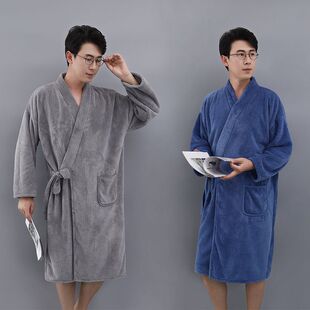 浴巾式浴袍男款2025新款女非全棉纯棉可穿可裹情侣款一对睡袍