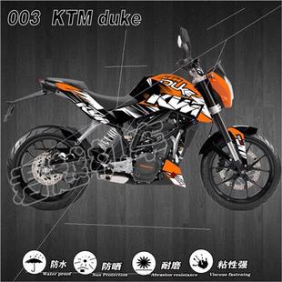 通用KTM11-16DUKE125200 390街车机车摩托车贴花贴画版画改装定制