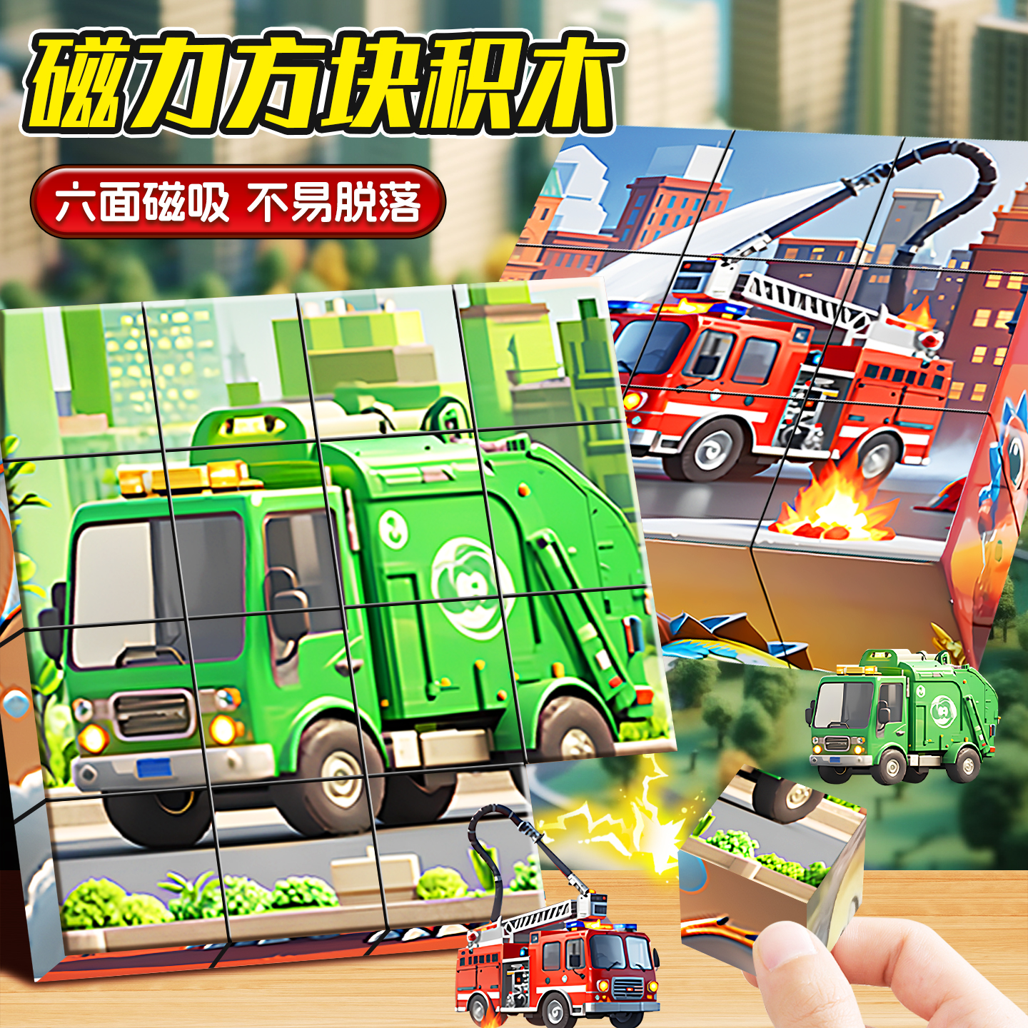 儿童磁力方块磁吸拼图