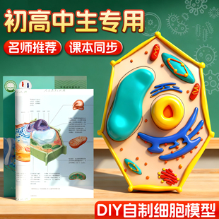 细胞模型制作材料包七年级上初中生物动植物成品手工diy真核黏土