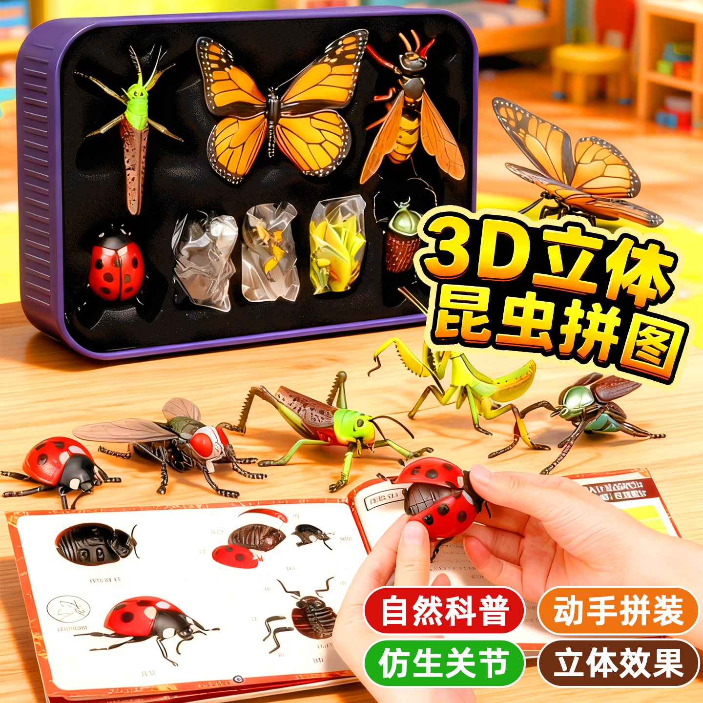 仿真动物拼装模型拼图