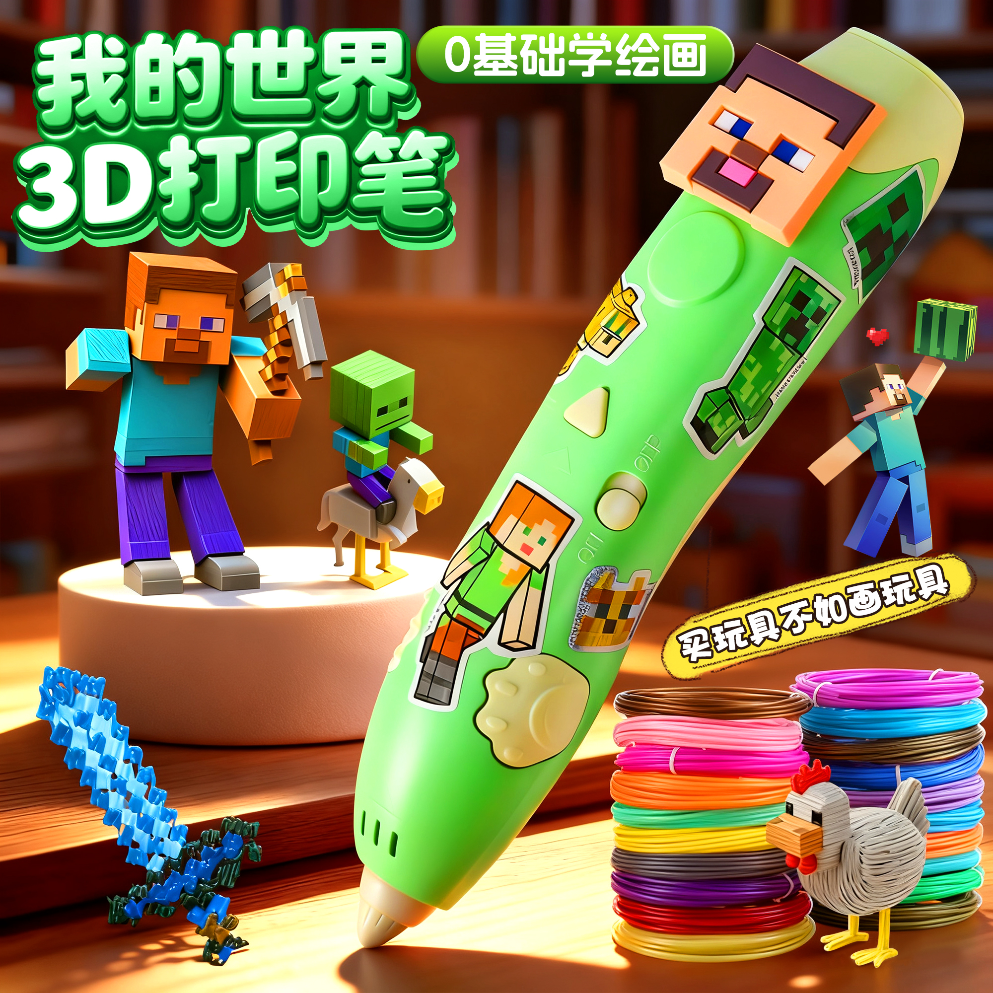 我的世界3d打印笔儿童款