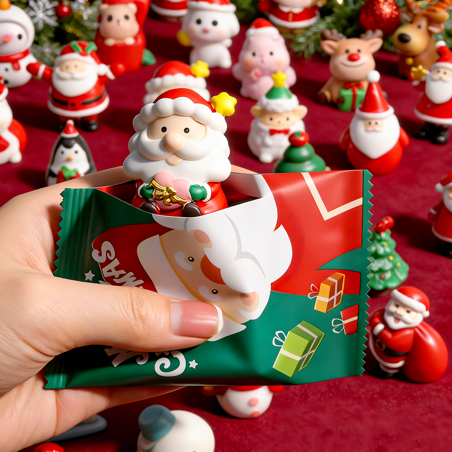 圣诞节盲袋抽奖公仔装饰品