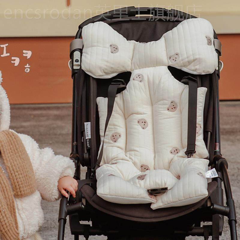 婴儿推车垫婴儿车垫子冬天推车垫子冬纯棉推车坐垫宝宝bb车垫靠垫