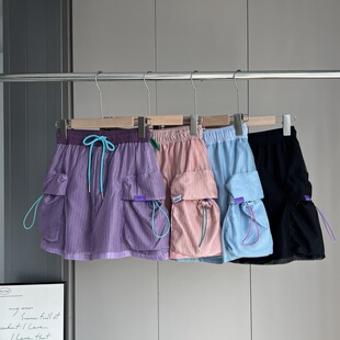 南油系列清货 短裙子 户外山系宽松撞色防走光半身裙女松紧腰工装