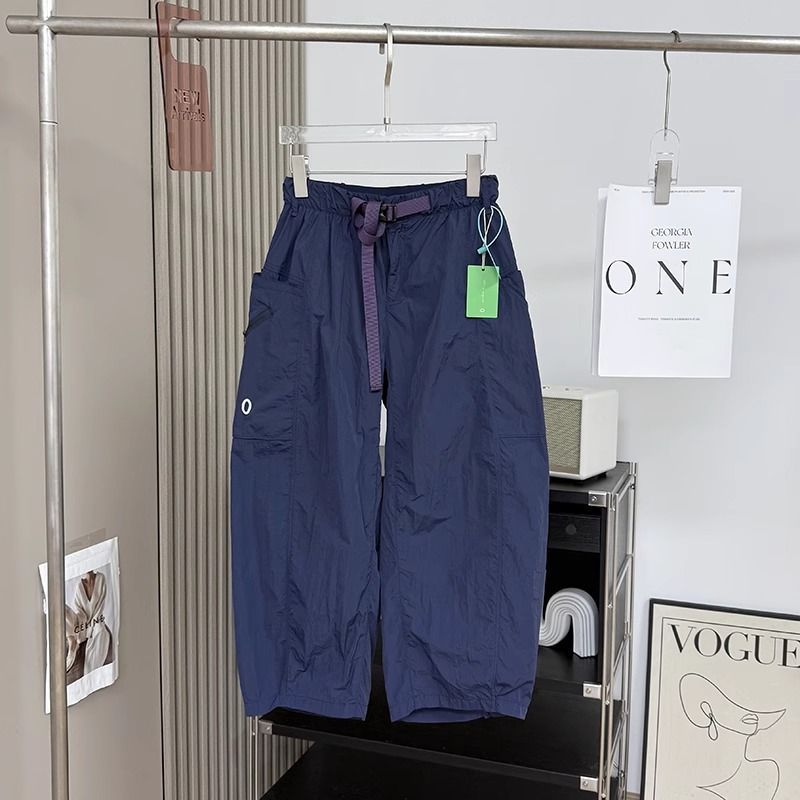 速干徒步休闲宽松九分肥锥裤女