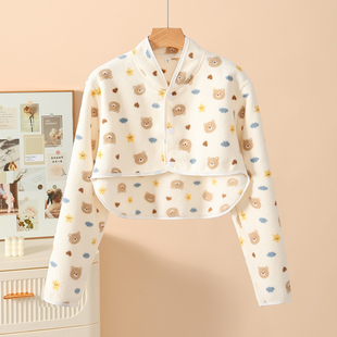 莎丽绒护肩颈椎坎肩睡觉防寒保暖护背长袖 春秋冬女士产妇月子披肩