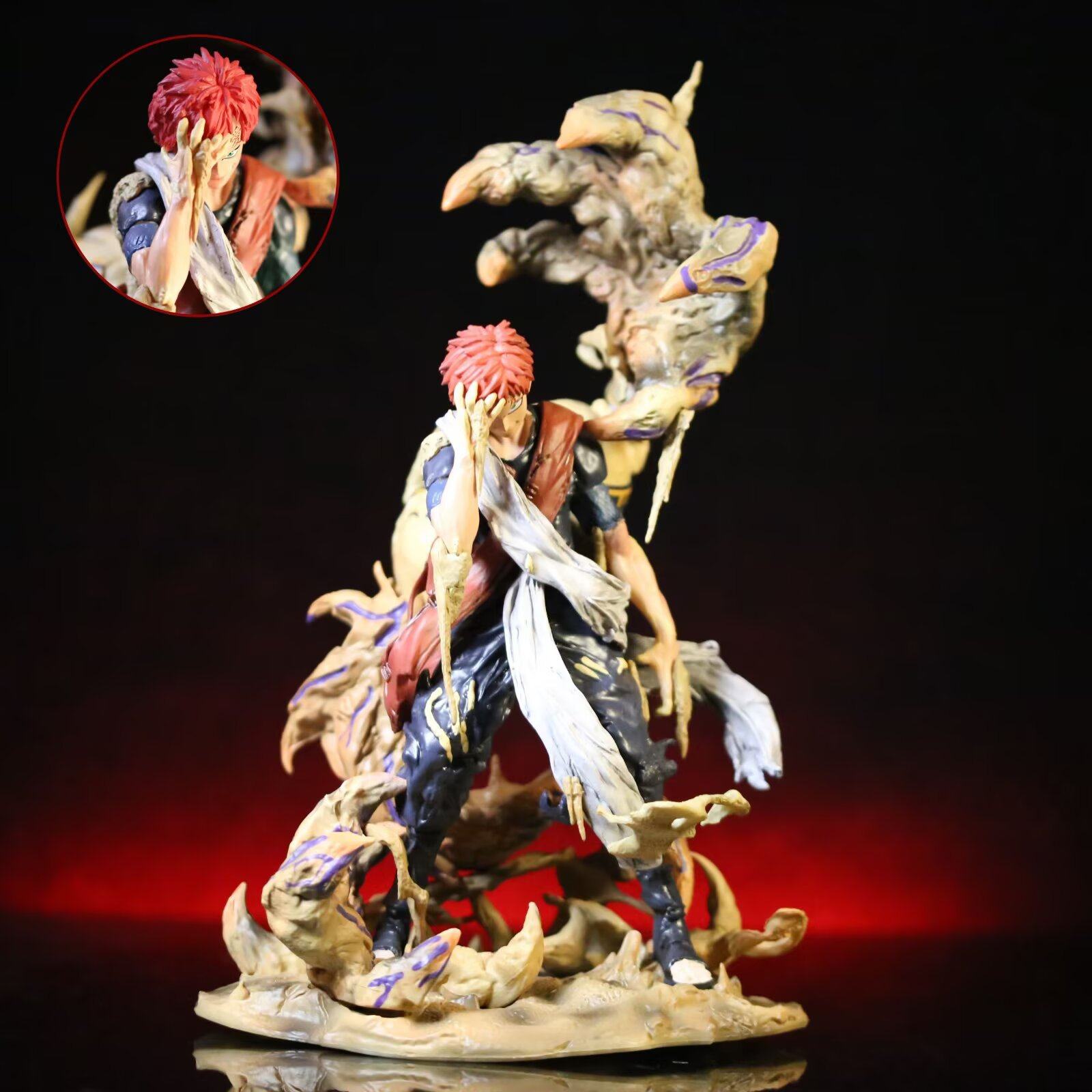 火影 GK铁幕 战斗场景 铁幕我爱罗葫芦娃雕像模型盒装手办摆件