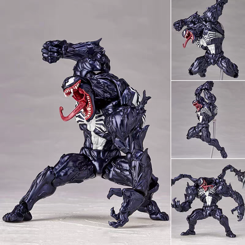 国产海洋堂山口式漫威猛毒蜘蛛侠毒液屠杀致命守护者可动手办模型