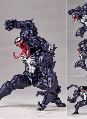 国产海洋堂山口式漫威猛毒蜘蛛侠毒液屠杀致命守护者可动手办模型