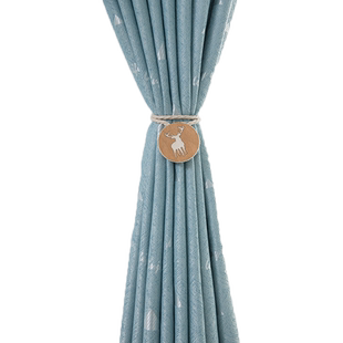 窗帘2023年新款简约现代客厅卧室全遮光布带杆全套落地送罗马杆轨