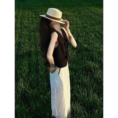 BLLOUKE2025夏季新款一整套高级感大方得体穿搭小香风马甲裤子套