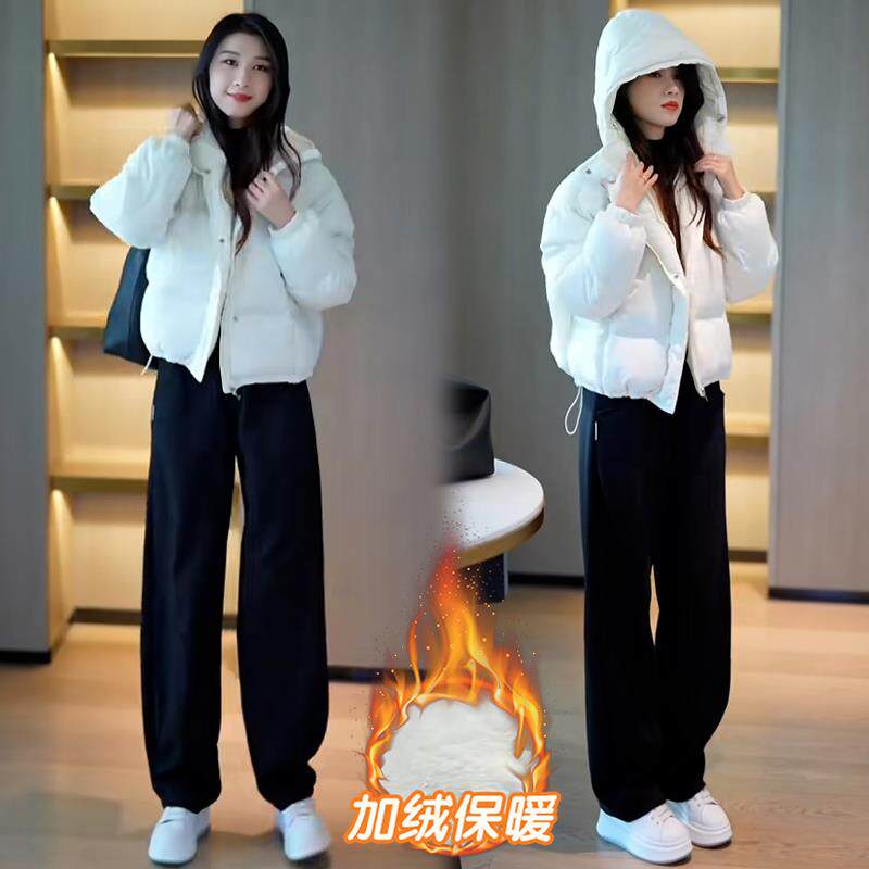 JOYIASS加绒加厚袄高级感服女装短款2025秋冬季宽松保暖面包服外