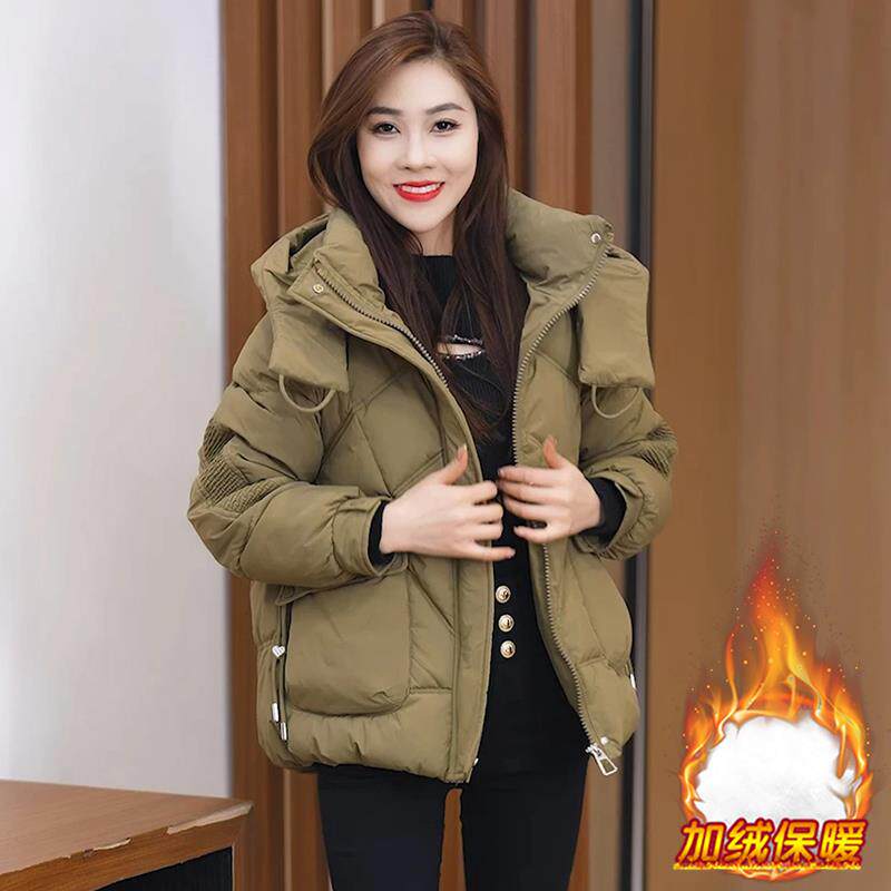 JOYIASS欧货韩版通勤大码减龄外套女2025冬季新款加绒加厚小香风