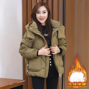 JOYIASS欧货韩版通勤大码减龄外套女2025冬季新款加绒加厚小香风