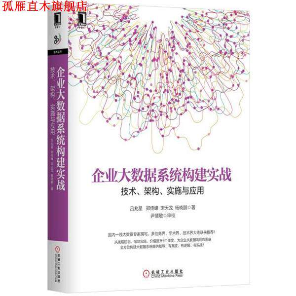 【正版书】 企业大数据系统构建实战:技术、架构、实施与应用 郑传峰 吕兆星 宋天龙 杨晓鹏 机械工业出版社图片