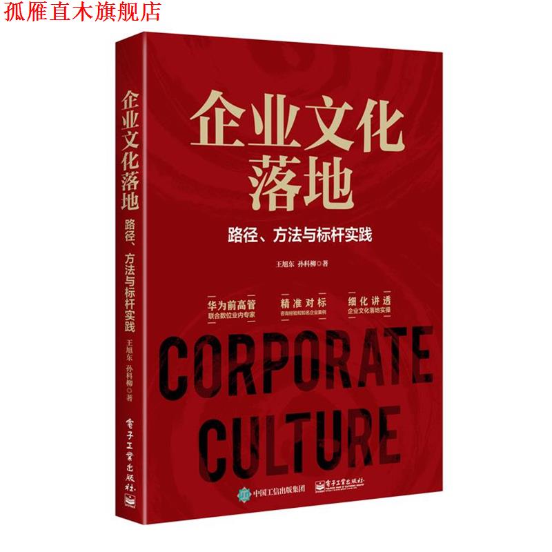 【正版书】 企业文化落地:路径、方法与标杆实践 王旭东 电子工业出版社