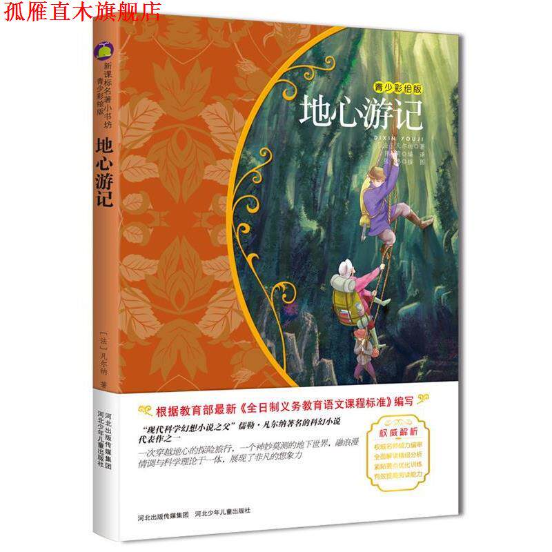 【正版书】 地心游记 (法)凡尔纳 著,陈莉 编译 河北少年儿童出版社