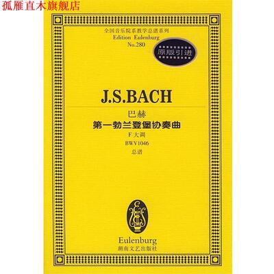 【正版书】 巴赫勃兰登堡协奏曲F大调 (德)巴赫 作曲 湖南文艺出版社
