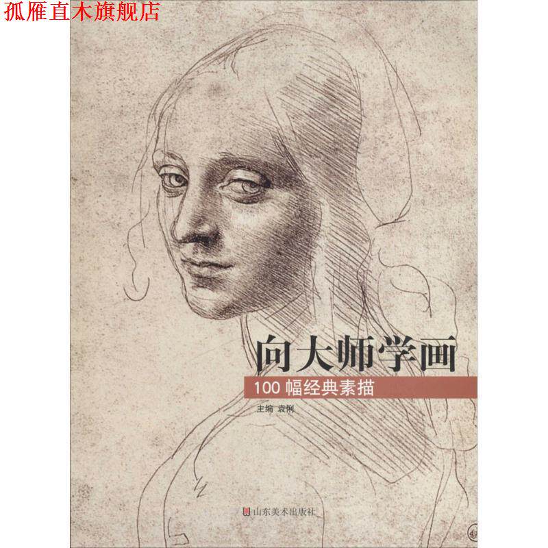 【正版书】 向大师学画-100幅经典素描 袁俐 山东美术出版社