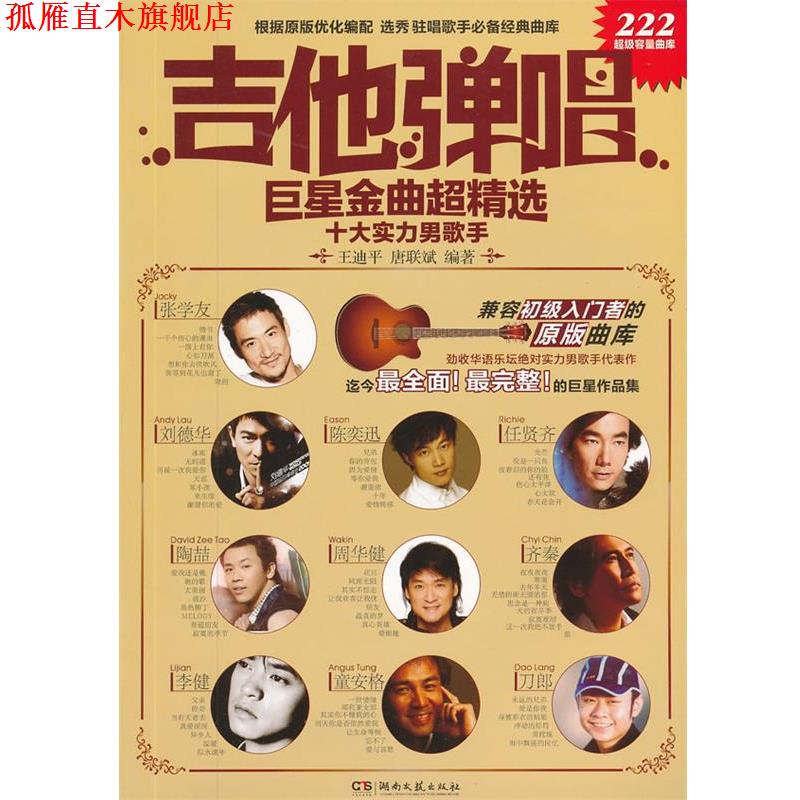 【正版书】 吉他弹唱金曲超精选 十大实力男歌手 王迪平,唐联斌 编著 湖南文艺出版社