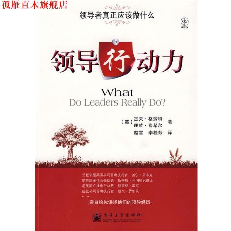 【正版书】 领导行动力—真正应该做什么 （英）格劳特,（英）费希布　著,赵雪,李桂芳　译 电子工业出版社