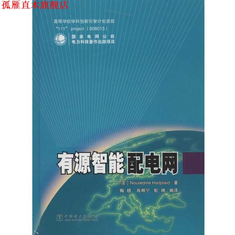 【正版书】 有源智能配电网 [法] Nouredine Hadjsaid 著,陶顺,肖湘宁,彭骋 译 中国电力出版社