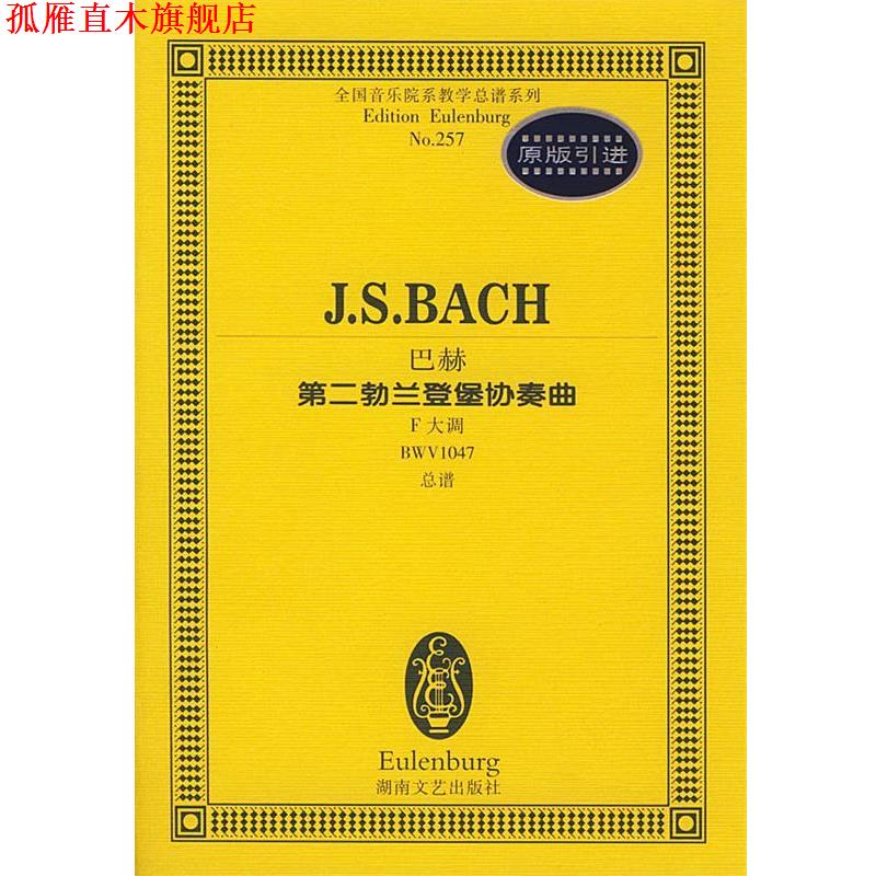 【正版书】 巴赫第二勃兰登堡协奏曲F大调 孙佳 编辑 湖南文艺出版社