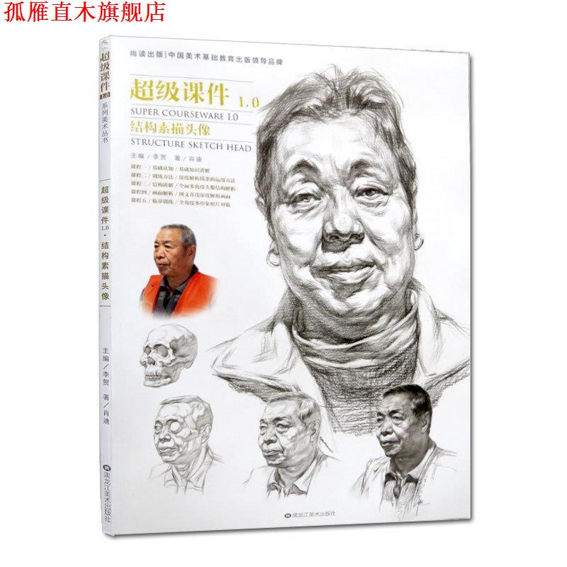 【正版书】 结构素描头像课件1.0 肖迪 黑龙江美术出版社