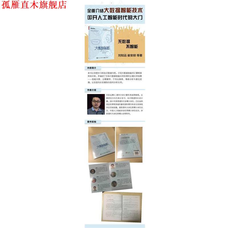 【正版书】 大数据智能 刘知远 著 电子工业出版社