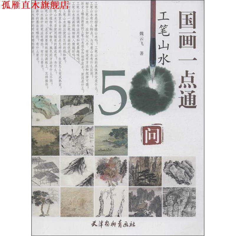 【正版书】 国画一点通 工笔山水50问 魏云飞 著 天津杨柳青出版社