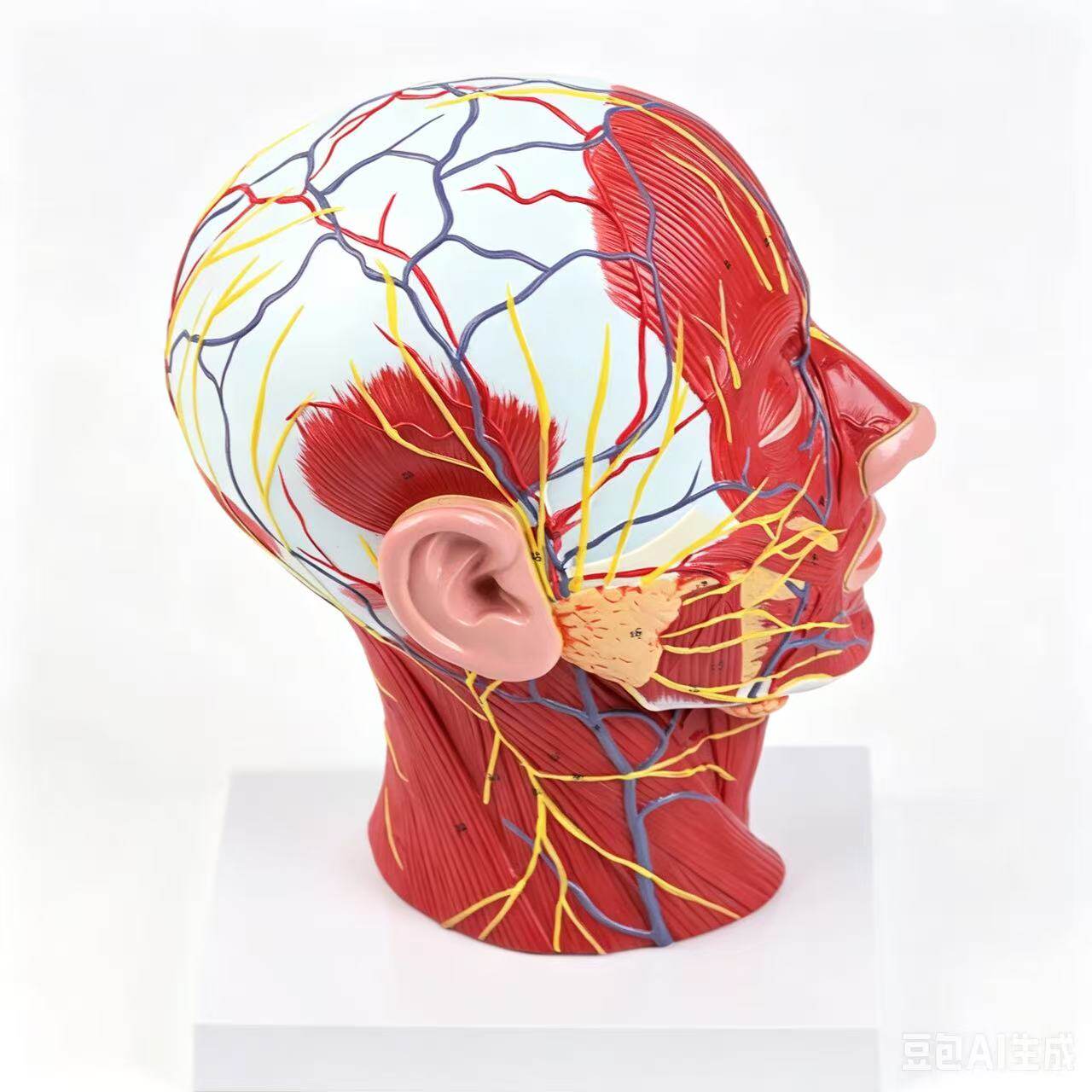人体头部剖面解剖模型 面部肌肉教学标本/模型