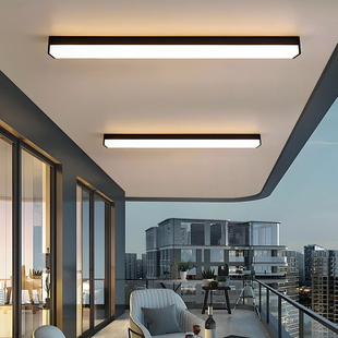 户外长条壁灯阳光房防雨走廊灯露台屋檐灯简约吸顶灯阳台过道灯