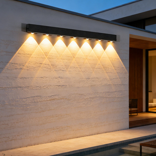 户外防水简约壁灯别墅大门灯阳台长条山丘洗墙灯室外庭院超亮射灯