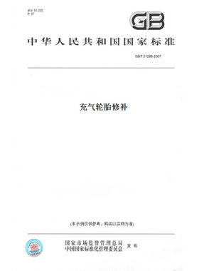 【纸版图书】GB/T21286-2007充气轮胎修补