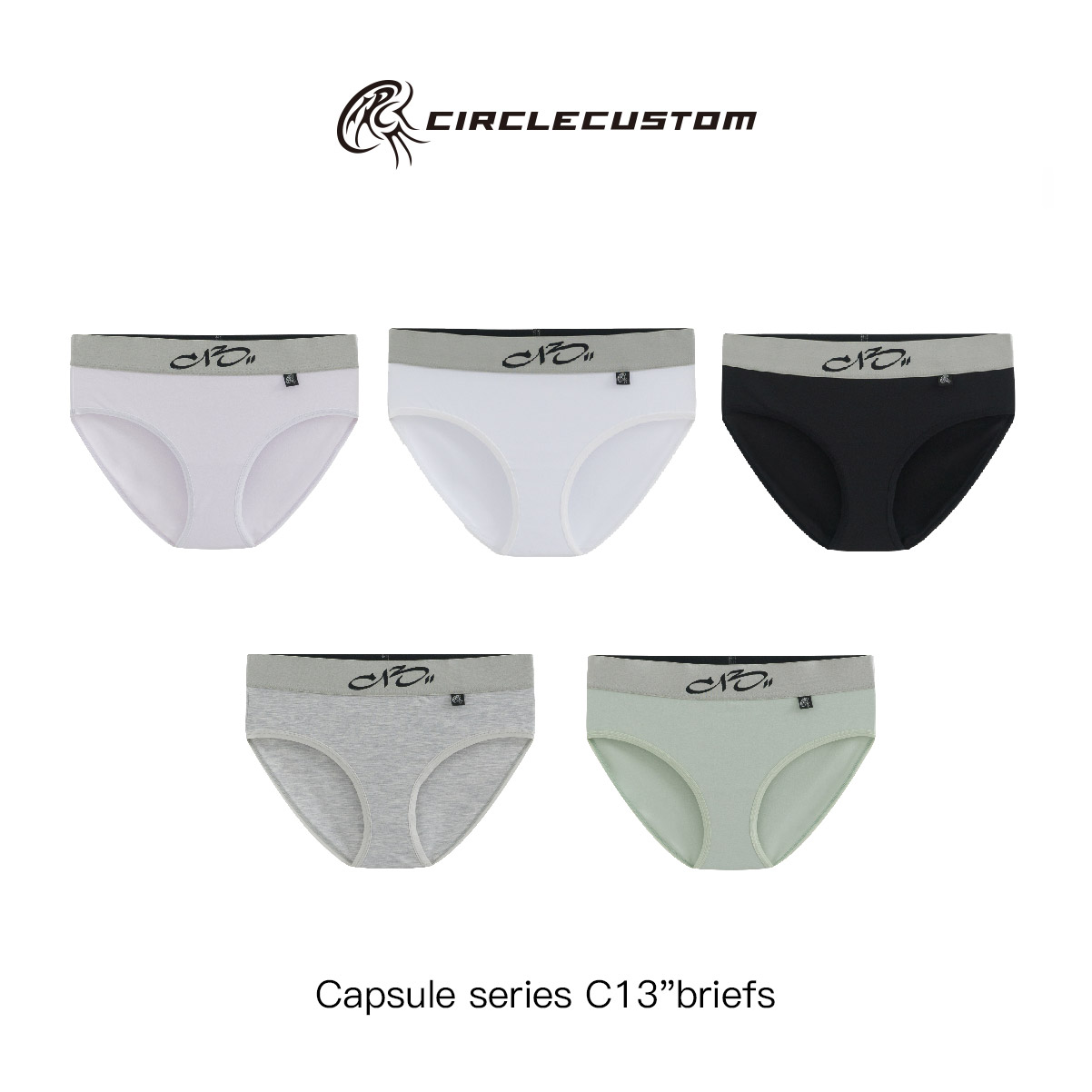 【CIRCLECUSTOM】C13内裤胶囊系列莫代尔女士三角裤中腰叠穿原创