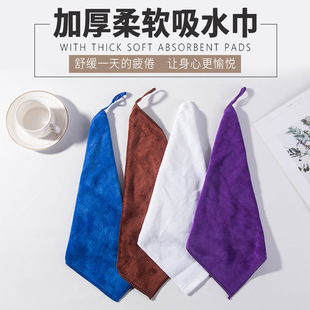 吧台清洁抹布厨房餐厅毛巾小方巾吸水擦桌布白色咖啡色奶茶店专用