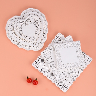 花底纸蛋糕花边纸垫镂空正方形油炸专用吸油纸心形食品小吃点心