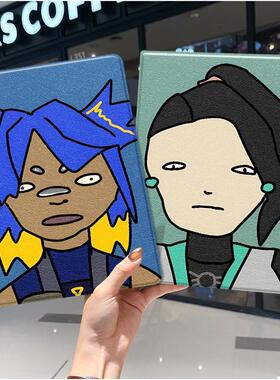 无畏契约恶搞怪ipad10保护套pro2024款11寸苹果air6平板mini5壳3迷你4适用1三折2带笔槽2018十7第9代8九2022