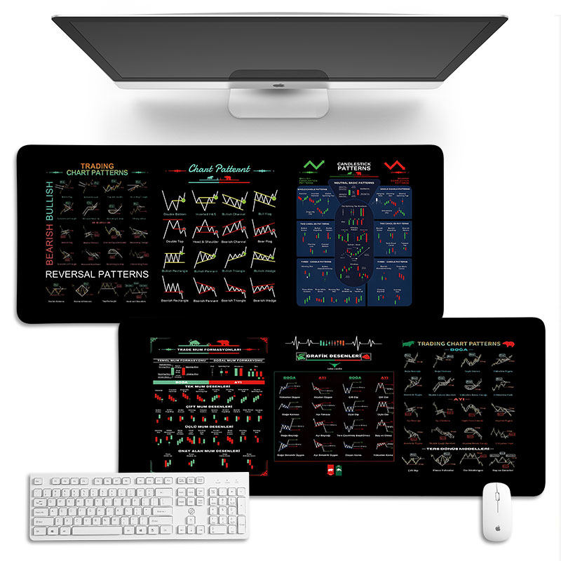 股票交易员鼠标垫超大号2026新款电脑桌垫办公家用期货k线涨停板