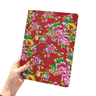 贺峻霖东北大花布ipad10保护套pro2018苹果mini5外套ipod9迷你4壳air6适用2平板3带笔槽十7第8代三折ioad搞怪